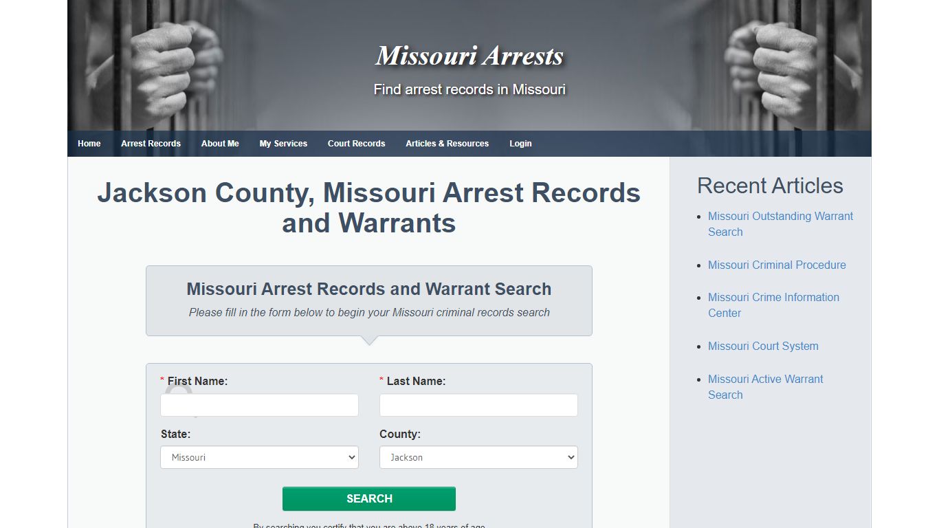 Jackson County, Missouri Arrest Records and Warrants