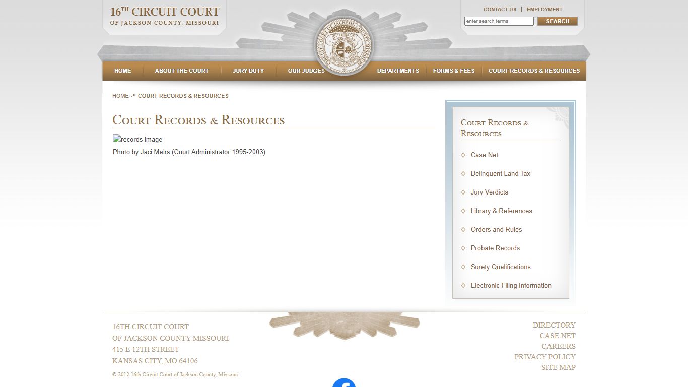 Court Records & Resources - 16th Circuit Court of Jackson County, Missouri